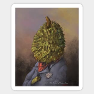 The portrait of Durian Gray Sticker